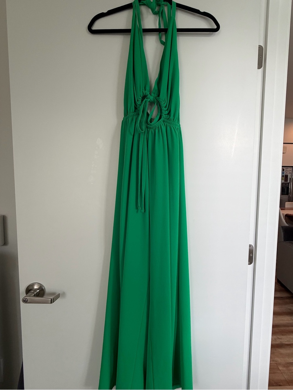 Kelly Green Cutout Halter Jumpsuit